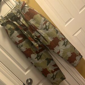 Zara Camo Denim Pants
